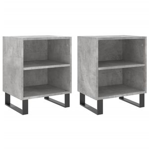 vidaXL Y&ouml;p&ouml;yd&auml;t 2 kpl betoninharmaa 40x30x50 cm tekninen puu