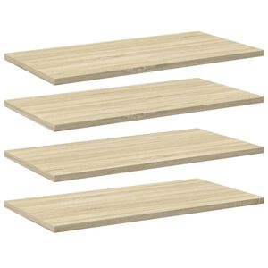 vidaXL Kirjahyllytasot 4 kpl Sonoma tammi 60x30x1,5 cm lastulevy