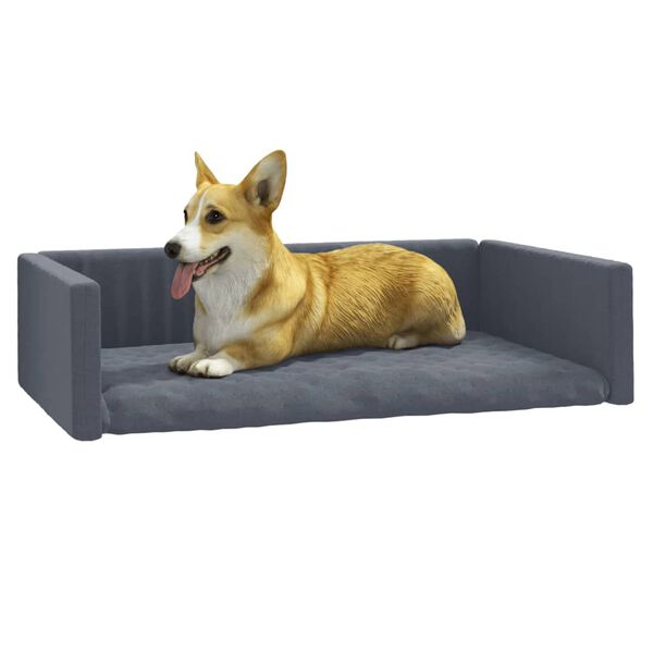 vidaXL Koiranpeti auton tavaratilaan harmaa 110x70 cm pellavatyyli