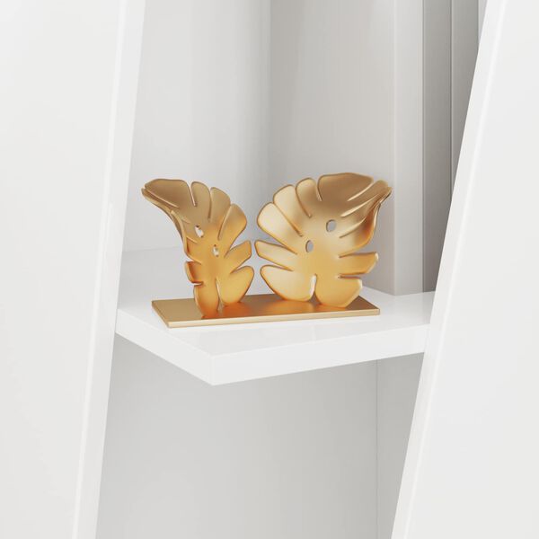 vidaXL Sivuhylly Korkean kiillon valkoinen 33 x 32 x 70,5 cm