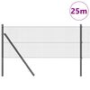 vidaXL Aitalatu Harmaa 25 x 0,6 m (12 x 12 mm verkko) Ter&auml;s ja PVC