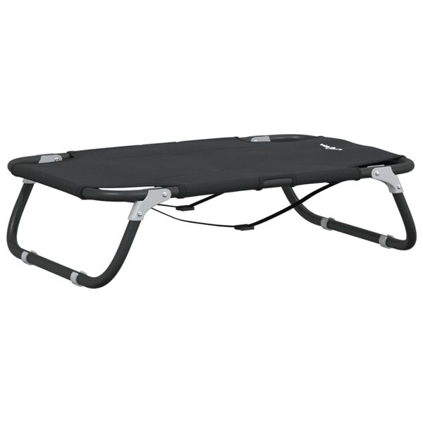 vidaXL Taitettava koiransänky antrasiitti Oxford kangas ja teräs