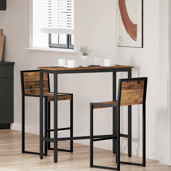 vidaXL P&ouml;yt&auml; Vanha puu 100 x 40 x 100,5 cm Kehitetty puu ja ter&auml;s