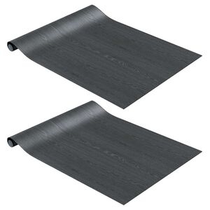 vidaXL Itseliimautuvat huonekalukalvot 2 kpl tumma puu 500x90cm PVC