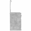 vidaXL Peilipöytä LED-valot betoninharmaa 90x50x132,5 cm tekninen puu