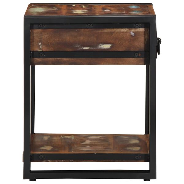 vidaXL sivupöytä Monivärinen 40x40x50 cm Massiivipuu kierrätetty