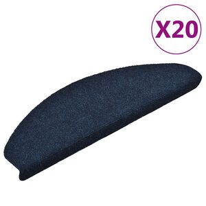 vidaXL Porrasmatot itseliimautuvat 20 kpl 65x21x4 cm tummansininen puolipy&ouml;re&auml; suuri