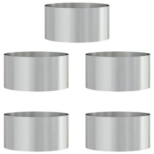 vidaXL Ruukkurenka 5 pcs Hopea 40 x 40 x 20 cm Galvanoitu ter&auml;s