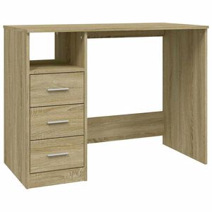 vidaXL Ty&ouml;p&ouml;yt&auml; laatikoilla Sonoma-tammi 102x50x76 cm tekninen puu