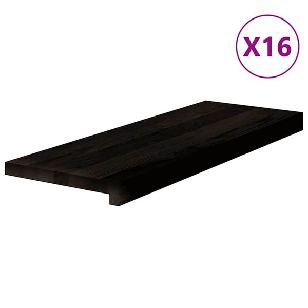 vidaXL Askelmat 16 kpl tummanruskea 70x30x2 cm t&auml;ysi tammi