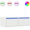 vidaXL TV-kaappi LED-valoilla valkoinen 75x35,5x25 cm