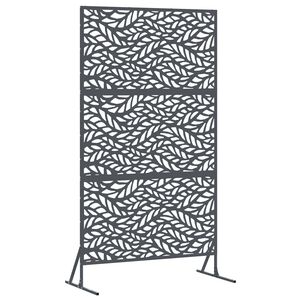 vidaXL Yksityisyysn&auml;ytt&ouml; Antrasiitti 100 x 50 x 180 cm Ter&auml;s