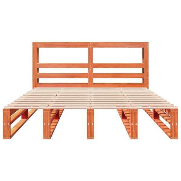 vidaXL S&auml;nky patjalla ilman vahanruskea 140x200 cm t&auml;ysi m&auml;nty