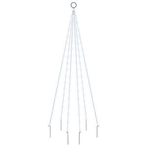 vidaXL Joulukuusi piikill&auml; 108 kylm&auml;n valkoista LED-valoa 180 cm