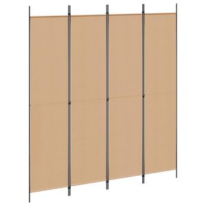 vidaXL 4-paneelinen huoneen jakaja Beige 200 x 220 cm Kangas