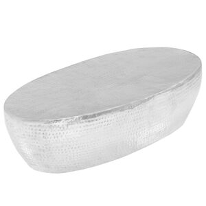 vidaXL Sohvap&ouml;yt&auml; vasaroitu alumiini 100x50x28 cm hopea