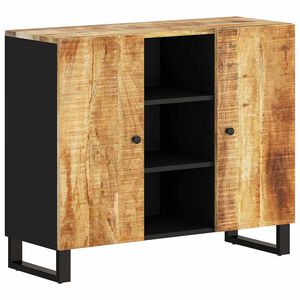 vidaXL Senkki 2 ovella 90x33x75 cm t&auml;ysi mangopuu