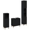 vidaXL Kylpyhuonekalustesetti 3 kpl Musta tammi. 30 x 30 x 180 cm