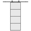 vidaXL Liukuovi asennustarvikkeilla musta 76x205 cm ESG lasi