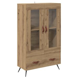 vidaXL Korkea kaappi laatikon kanssa Artisan tammi 69,5 x 31 x 115 cm