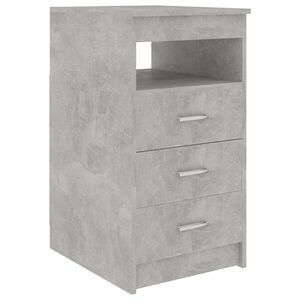 vidaXL Laatikosto betoninharmaa 40x50x76 cm tekninen puu