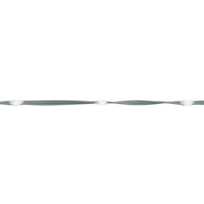 vidaXL Joulukuusi lipputankoon 732 kylmän valkoista LED-valoa 500 cm