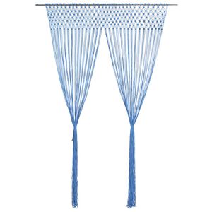 vidaXL Macrame verho sininen 140x240 cm puuvilla