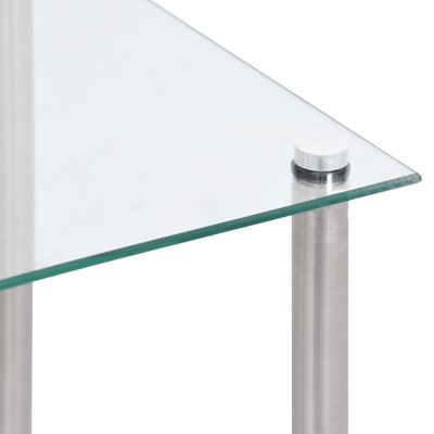 vidaXL Sarjapöydät 3 kpl läpinäkyvä karkaistu lasi