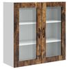 vidaXL Sein&auml;lasi kaappi PORTO Savup&auml;hkin&auml; 80 x 31 x 80 cm Tekninen puu