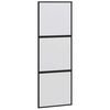 vidaXL liukuovi laitteistosarjalla musta 76x205 cm karkaistu lasi