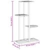 vidaXL 4-kerroksinen kukkateline 43x22x76 cm musta metalli