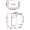 vidaXL Kylpyhuonekaappi Musta tammi. 60 x 33 x 61 cm Tekninen puu