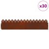 vidaXL Nurmikonreunukset 30 pcs Ruosteinen 103 x 0,05 x 22 cm