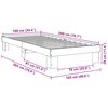 vidaXL S&auml;ngynrunko ilman patjaa 100x200 cm massiivipuutammea