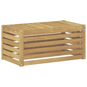 vidaXL Ulkotuoli-penkki Tihe&auml; akasiapuu valkoinen 79 x 43 x 37 cm