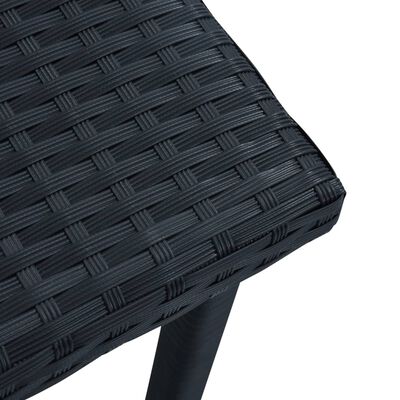 vidaXL Puutarhapöytä musta 40x40x40 cm polyrottinki