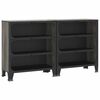 vidaXL S&auml;ilytyskaapit 2 kpl harmaa 72x36x82 cm metalli ja MDF