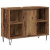 vidaXL Kylpyhuonekaappi ovella Vanha Puu 80 x 33 x 60 cm Tekninen puu
