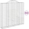 vidaXL Kaarevat kivikorit 14 kpl 200x50x180/200 cm galvanoitu rauta
