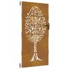 vidaXL Puutarhaportti 85x175 cm Corten-ter&auml;s, puukuvio