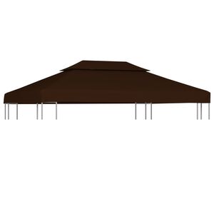 vidaXL Huvimajan katto 2 kerrosta 310 g / m&sup2; 4x3 m ruskea