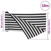 vidaXL N&auml;k&ouml;suoja antrasiitti ja valkoinen 1,8x10 m HDPE 75 g/m&sup2;