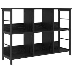 vidaXL Kirjahylly 6 tasoa 102 x 32 x 72,5 cm Tekninen puu Musta tammi.