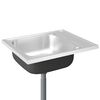 vidaXL Tiskiallas viem&auml;risarjalla hopea 600x500x155 mm ruostum. ter&auml;s
