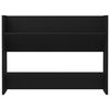 vidaXL Sein&auml;kenk&auml;kaappi musta 80x18x60 cm teknisest&auml; puusta
