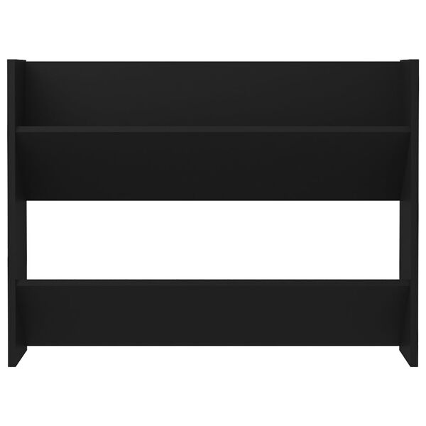 vidaXL Sein&auml;kenk&auml;kaappi musta 80x18x60 cm teknisest&auml; puusta