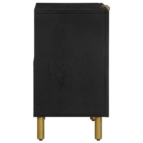 vidaXL Kylpyhuoneen pesuallaskaappi Musta 62x33x58 cm suunniteltu puu