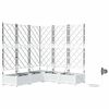 vidaXL Puutarha ruukku 5 kpl valkoinen 120 x 120 x 126 cm PP