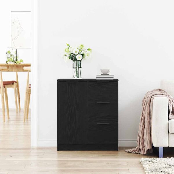 vidaXL Sivup&ouml;yt&auml; Musta tammi. 60 x 30 x 70 cm Tekninen puu