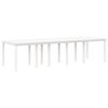 vidaXL Piharuokailu setti 11 pcs Valkoinen Poly rattan ja Alumiini